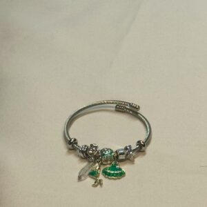 Gümüş Yeşil Desenli Pandora